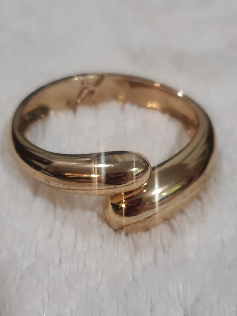 Gold Spiral Open Band Ring - Women Jewelry